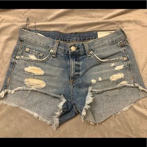 Rag & Bone Ripped / distressed jean Shorts